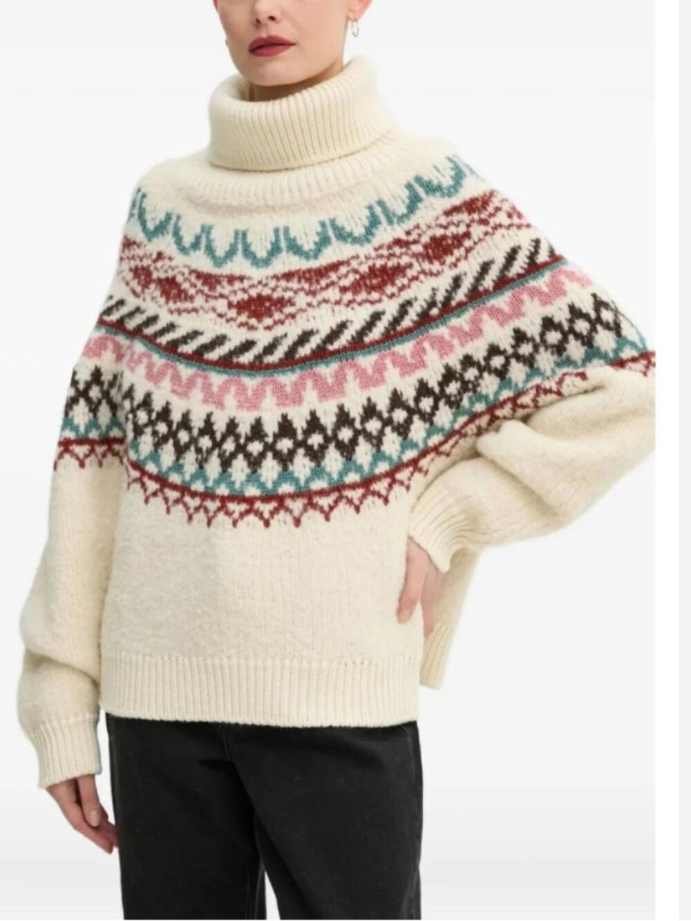 Ba&sh Iceberg Turtleneck Sweater in Natural Ivory white Nordic XS pink
